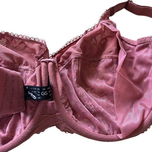 Sculptress Estel Full Cup Dusty Rose Lace Underwire Bra 38GG - Picture 8 of 8